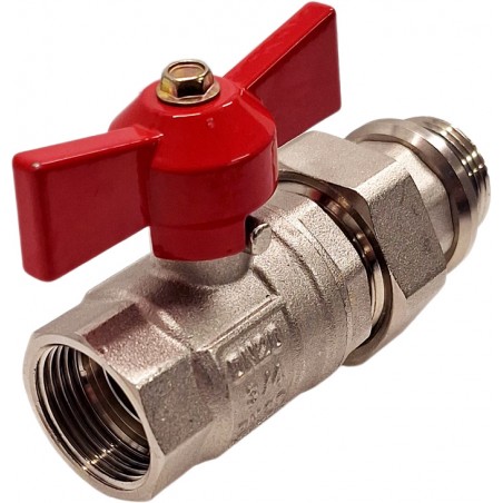 kugelhahn 3/4 Zoll Rot Nordic Tec DE8