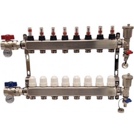 heizkreisverteiler 8 fach INOX Nordic Tec DE6