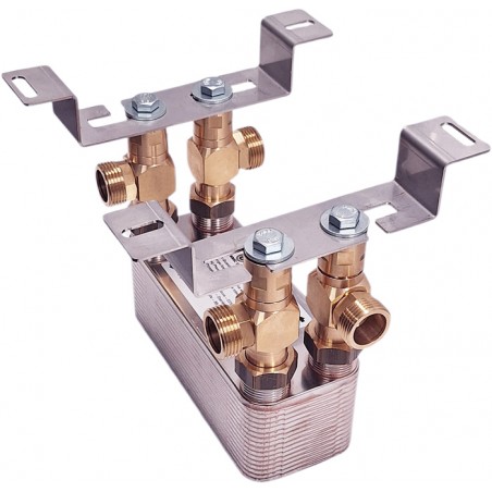 Wärmetauscher für Fussbodenheizung mit Halter Nordic Tec Ba-16-32 DE5