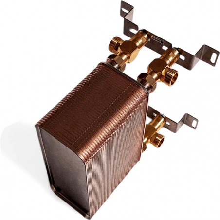 Warmwasser Wärmetauscher mit Halter Nordic Tec Ba-32-70 DE4