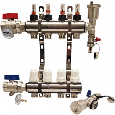 fußbodenheizung heizkreisverteiler 4 heizkreise Nordic Tec AT3