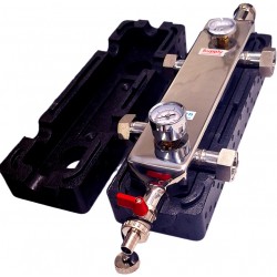 Hydraulische Weichen 1" 50kW mit Manometer & Thermometer Druckmessgerät 2