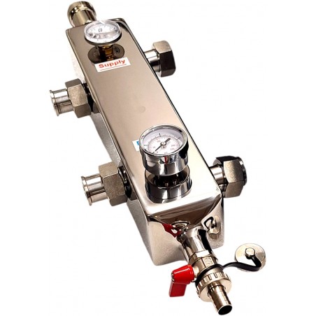 Hydraulische Weiche 50 kW + Manometer / Thermometer