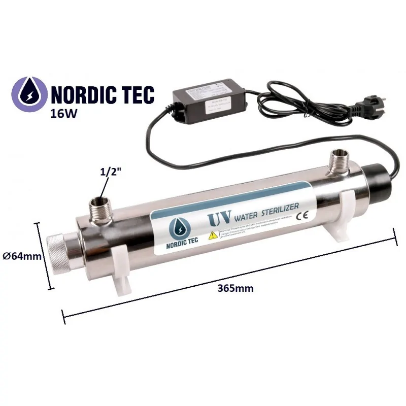 UV Sterilisator Filter Nordic Tec 16W fuer Wasser