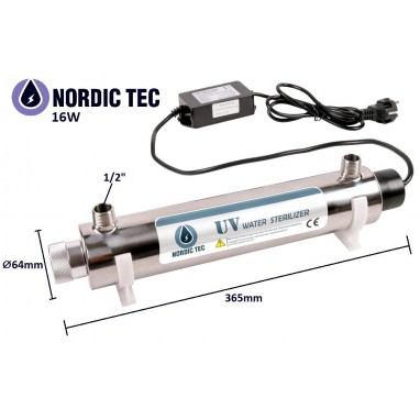 UV Sterilisator Filter Nordic Tec 16W fuer Wasser