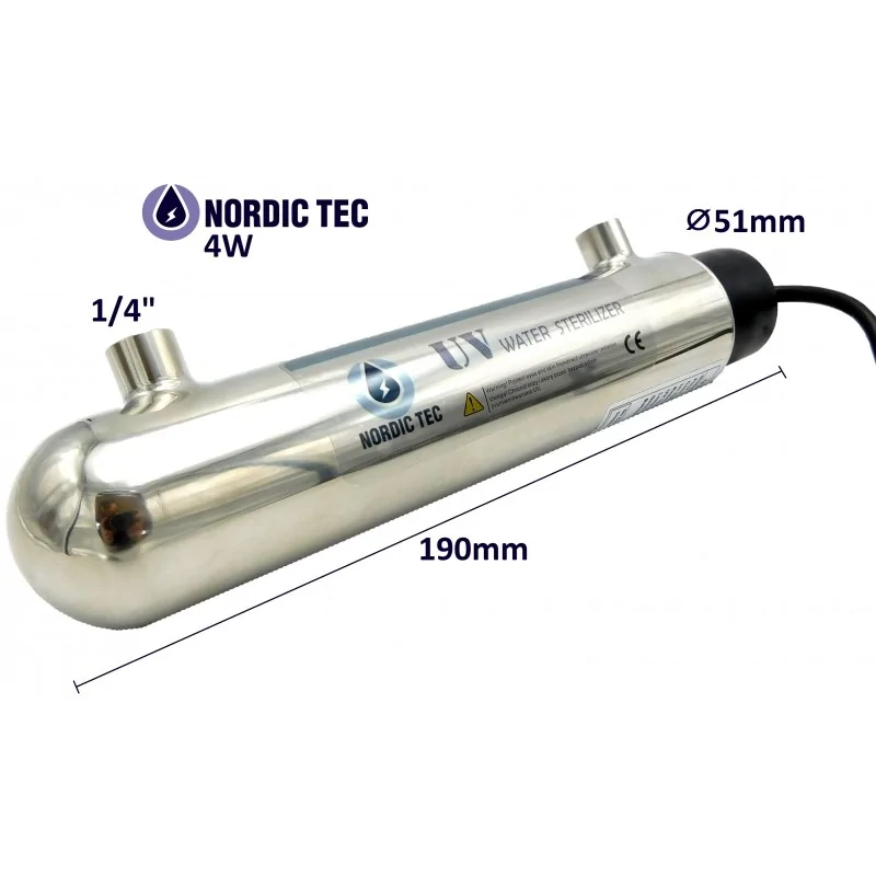 UV Sterilisator NORDIC TEC UV Wasserfilter PHILIPS 4W 1/4" de