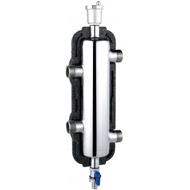 Klassische hydraulische Weiche für 2 Kreisläufe - 50 kW