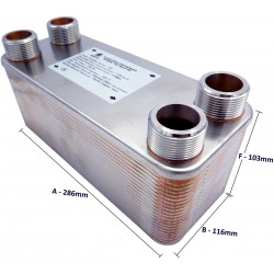 Plattenwärmetauscher NORDIC Tec Ba-32-40 1" 40 Platten