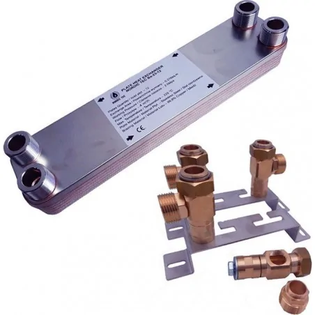 Plattenwärmetauscher 12 kW 3/4" NT