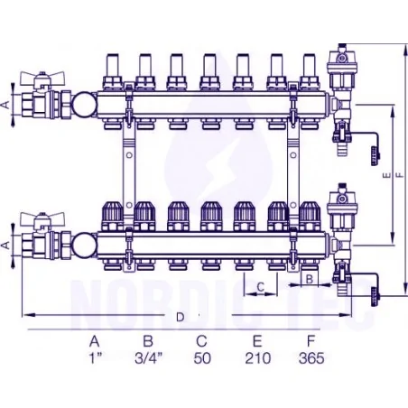 heizkreisverteiler einbauhöhe 7