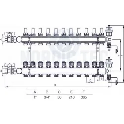 bodenheizverteiler 11 kreise Heizkreisverteiler Komplett - 11 Heizkreise 2