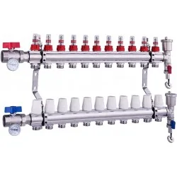 bodenheizverteiler 11 kreise Heizkreisverteiler Komplett - 11 Heizkreise