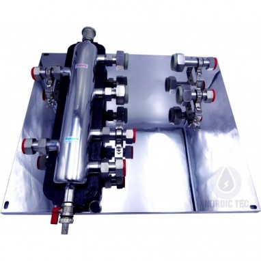 Hydraulische Weiche SNT25 auf der Platte 3 kreise