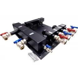 Hydraulische Kupplung für Zentralheizung mit Verteilerkollektor für 2 Kreisläufe 2