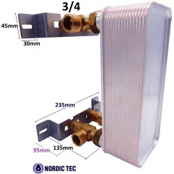 Wandhalterung für Plattenwärmetauscher 3/4" Nordic Tec 2