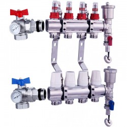 FBH Verteiler Heizkreisverteiler Eckventil 4 Kreise