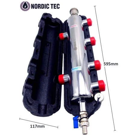 Hydraulische Weiche STN25 70 kW - für 3 Heizkreise abmessungen