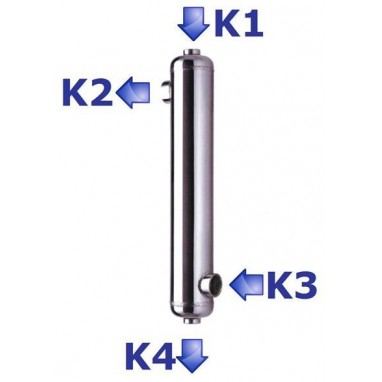Schwimmbadwärmetauscher NORDIC B1200 352kW Anschlusse