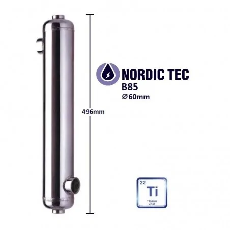 SCHWIMMBAD WÄRMETAUSCHER Titan NORDIC Tec B85 25KW