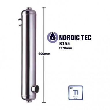 SCHWIMMBAD Titan WÄRMETAUSCHER NORDIC Tec B155-Ti 45KW