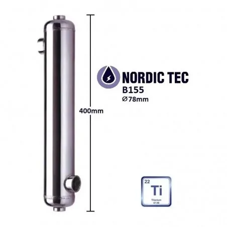 SCHWIMMBAD Titan WÄRMETAUSCHER NORDIC Tec B155-Ti 45KW