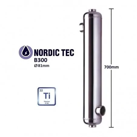 SCHWIMMBAD Titan WÄRMETAUSCHER NORDIC Tec B300-Ti 90kW