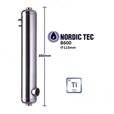 SCHWIMMBAD WÄRMETAUSCHER aus TITAN Nordic Tec B600-Ti 175kW