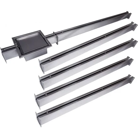 Edelstahl Schlitzrinne f. Wasser 5 m