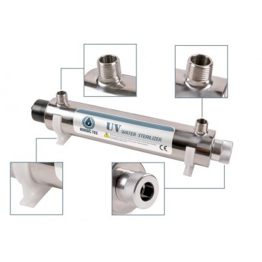 UV-Wasserfilter Nordic Tec UVC Klärer PHILIPS 16W 2GPM 1/2"