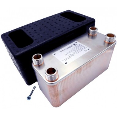 Wärmetauscher mit 110 Stahl Platten und 2" Anschlussen Ba-115-110 isolierung