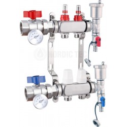 Edelstahl Heizkreisverteiler Nordic Tec INOX 2 Fach de