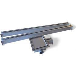 Industrielle Entwässerungsrinne aus Edelstahl 2m 2