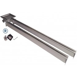 Industrielle Entwässerungsrinne aus Edelstahl 2m