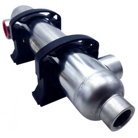 Poolwärmetauscher aus Stahl B55 20 kW Anschluss