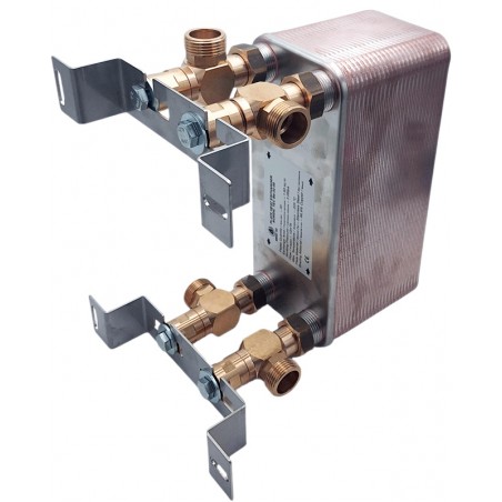 Plattenwärmetauscher NORDIC Ba-32-50 mit wandhalter