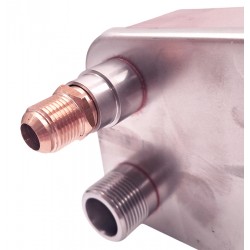 Nippel für Wärmetauscher zum Einlöten: Rohr 7/8" | Gewinde 3/8" SAE 2