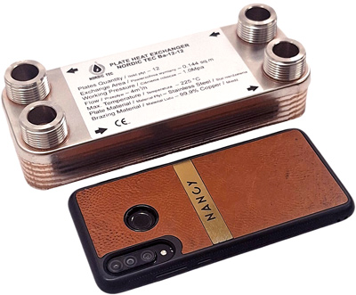 mic schimbator de caldura comparatie de dimensiuni cu un telefon mobil Ba-12-12 RO6