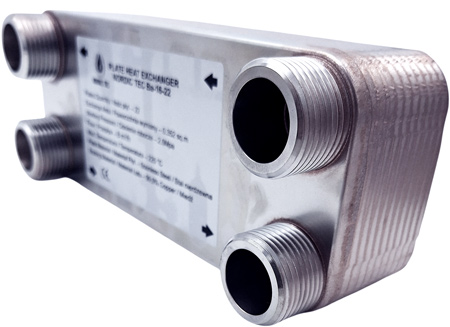 plattenwärmetauscher edelstahl PWT Nordic Tec Ba-16-22 1 Zoll