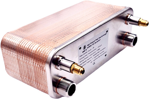 Wärmetauscher Gas mit Nippel Nordic Tec Ba-26-50-F