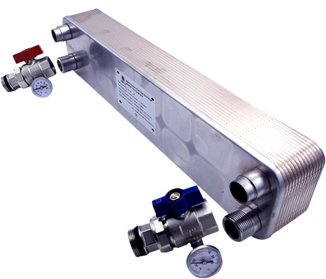 Kältemittel-Plattenwärmetauscher mit ventilen Nordic Tec Ba-68-26-F