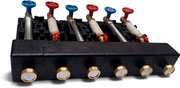 Verteiler mit 3 ungemischten Pumpengruppen Nordic Tec GPN-5