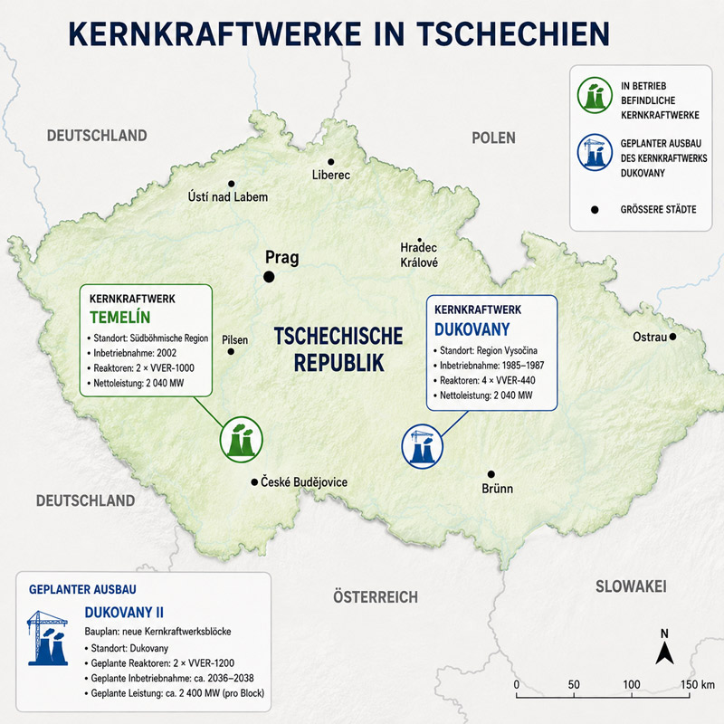 atomkraftwerke tschechien karte