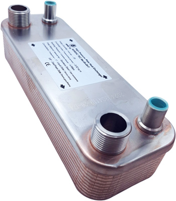 wärmetauscher kältemittel wasser kupfer