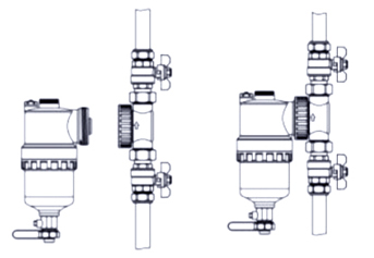 Installation des Magnetfilters für die Heizung