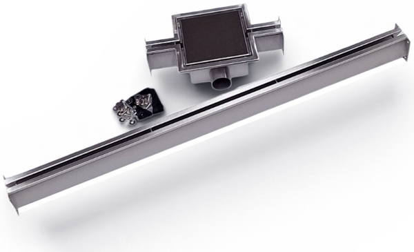 Garagen-Entwässerungsrinnen Nordic Tec mit FULL-INOX-Abdeckung