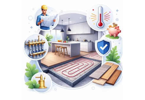 Fußbodenheizung in der Küche – Analyse der Lösung