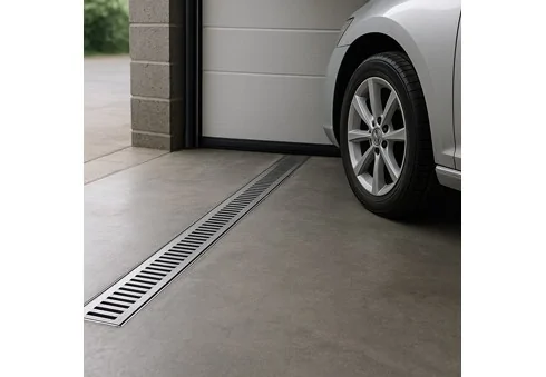 Linienentwässerung oder Bodenablauf in der Garage – Analyse der Lösung