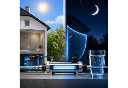 Muss die UV-Lampe ständig eingeschaltet sein oder nur, wenn Wasser fließt?